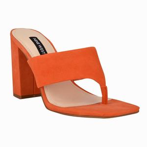 Nine West Gogo Block Heel Slippers Oranje Nederland | SOA-138670